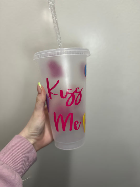 kiss me tumbler